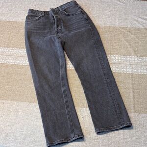 Agolde Women’s Straight Jeans in Washed Charcoal size 27
